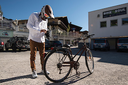 Downhilling on a Granny Bike - Video