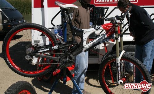 Steve and Nathan were on these two new Prototype V10 bikes
