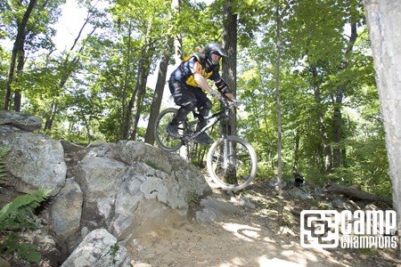 Bruce really progressed. It was cool to see him sending it over smaller rock drops and flowing through tight lines.