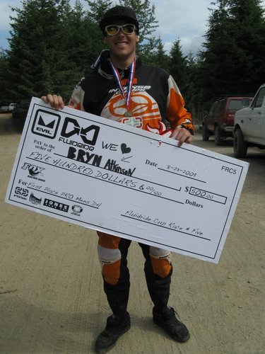 Crankbrother/Intense Pro Bryn Atkinson taking the Evil's Marketing budget to the bank!