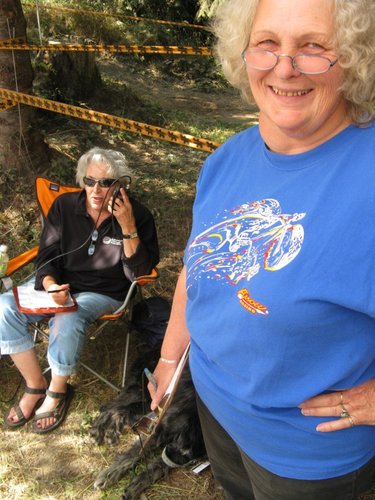 The back up timing team, nothing gets past these 2 ladies.