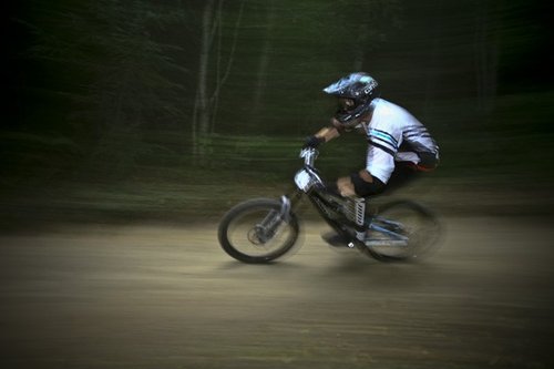 Your author, NorthwestDHDad, on a practice lap.