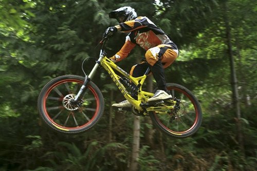 Bryn Atkinson dropping the step down on Friday's opening practice day.