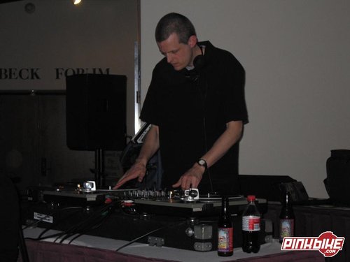 Matt spinning beats for the crowd