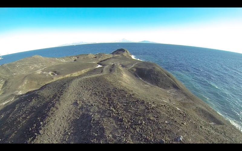 Looking down towards the point off of Hut Point Ridge Trail