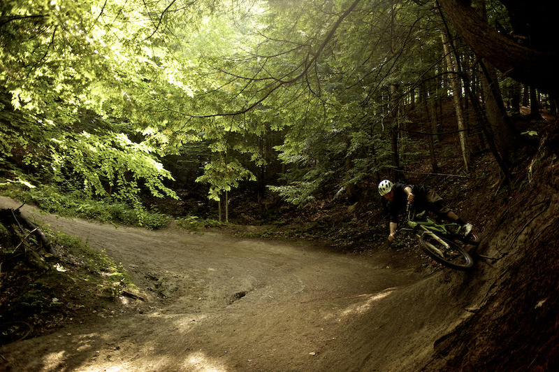 Rider David Smutok. Trail Perry Hill Trails - Rasta Man. Location Waterbury VT photo by Bear Cieri Waterbury VT 8 8 11