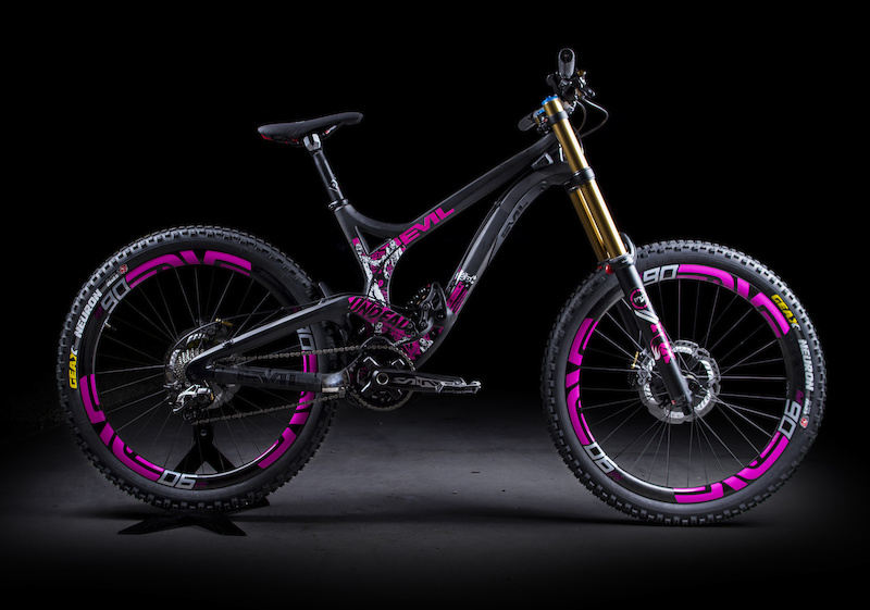 neon pink mountain bike