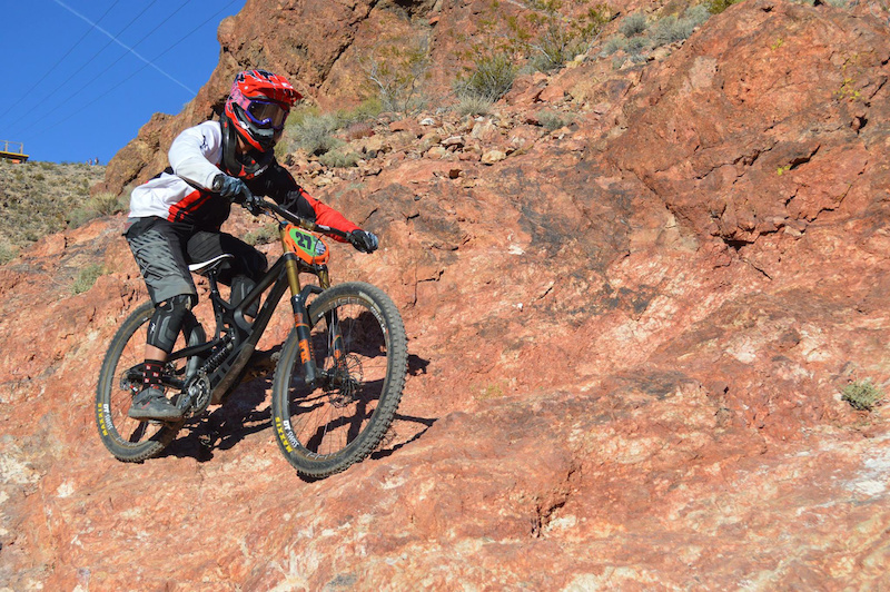 2016 DVO Nevada Gravity Champs DH race. The Swaltonator on his way to the fastest time of the day by a Junior Expert. So cool Trucker.com gave him 100 