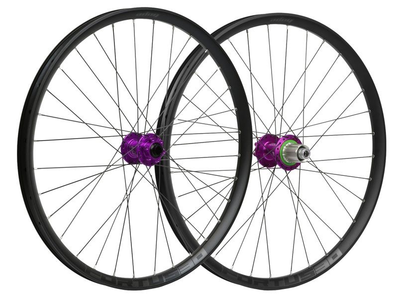 New In Box Hope Fortus Mullet Wheel Set Purple Hubs For Sale