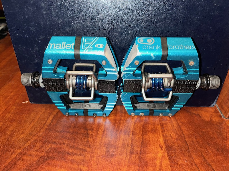 Clipless Mtb Pedals Crankbrothers Mallet E Blue For Sale