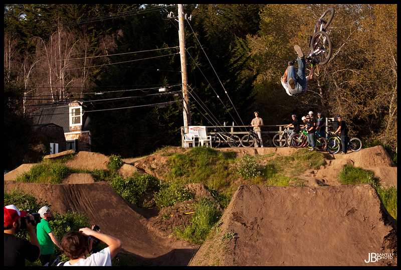 Greg busting out a flip whip during the BBQ sesh!