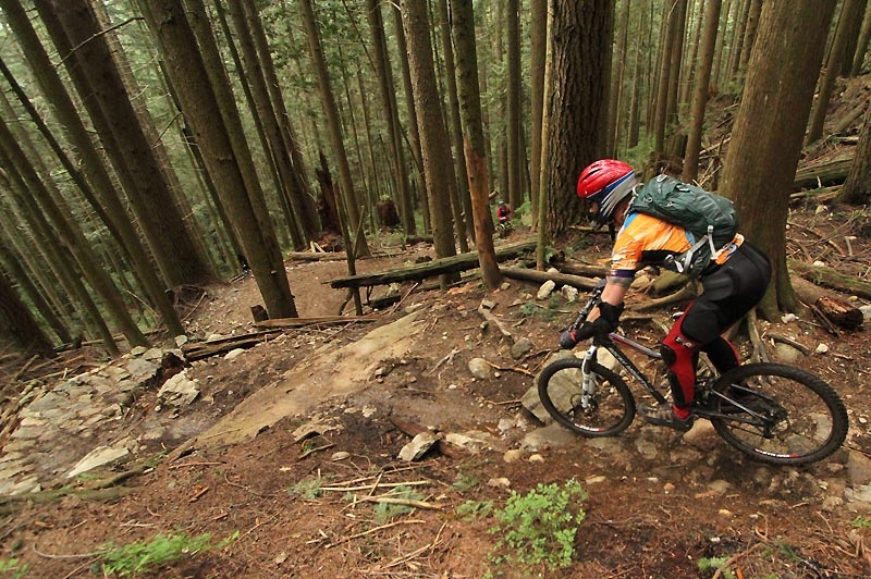 Jason from Calgary on one of the EB demo Rocky bikes (Rocky Altitude)