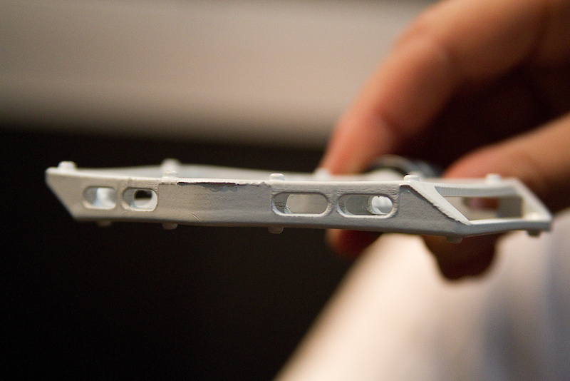 After showing me their new rubber, Kai from Tioga took me behind closed doors to show off their upcoming pedal. Does it look thin? That's because it is only 6.5 mm tall! I was given all the information, including how they are able to make such a thing, bearing and axle design, and materials... but was sworn to secrecy. I really do enjoy teasing you guys though!