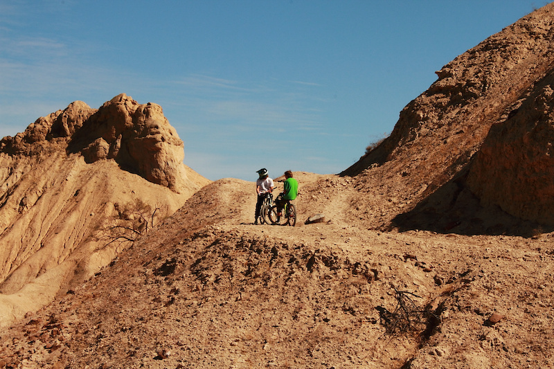 The terrain was amazing, it felt as if we were on the moon! Other than the dry conditions making it difficult to form any lips, or features we were focused on finding natural lines.