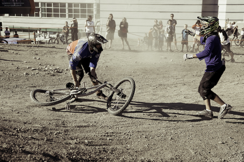 Rhys sought redemption with a new wheel. Lindsay Donovan Photography
