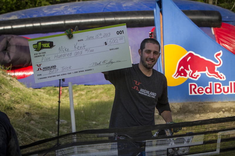 Mike Kent with the victory