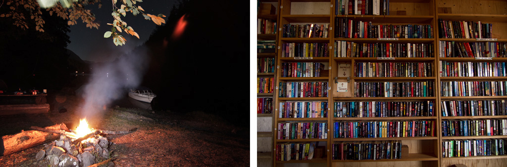 Refuge Cove provided a book exchange to entertain on fire side nights.