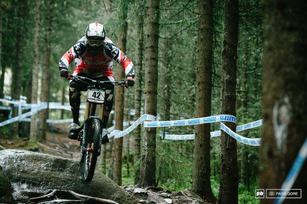 As much as we are all thrilled to see Stevie on top of the podium everyone is still blown away that the 39 year old Steve Peat was one step off from being on the podium. The man still rips and still has a big fire in his career.