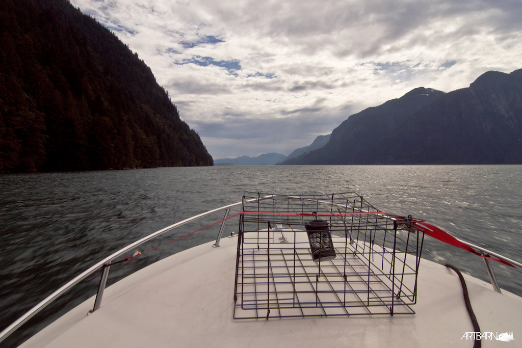 Exiting Toba Inlet after gale winds began pushing down the fjord.