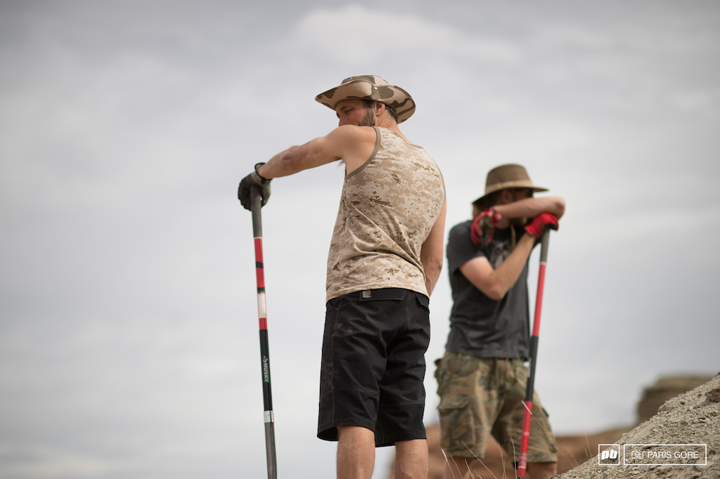 Thomas Vanderham and Ross Measures scoping out Vanderham s massive ridge line hip.
