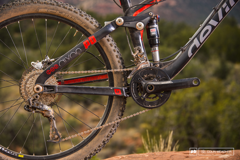 Jordan Carr testing the Devinci Dixon in Sedona AZ