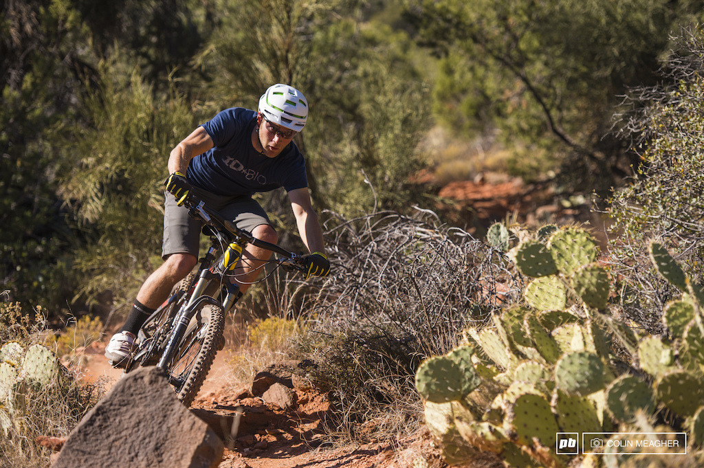 Jordan Carr testing the Devinci Dixon in Sedona AZ