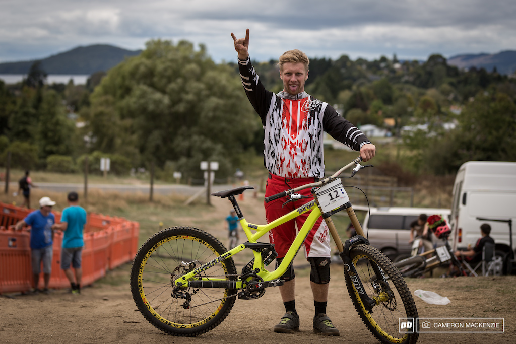 The local boy Louis Hamilton and his 2014 Commencal Supreme. Louis is running his bars at 780mm wide and is running his tyres higher than most at 32PSI front and rear.