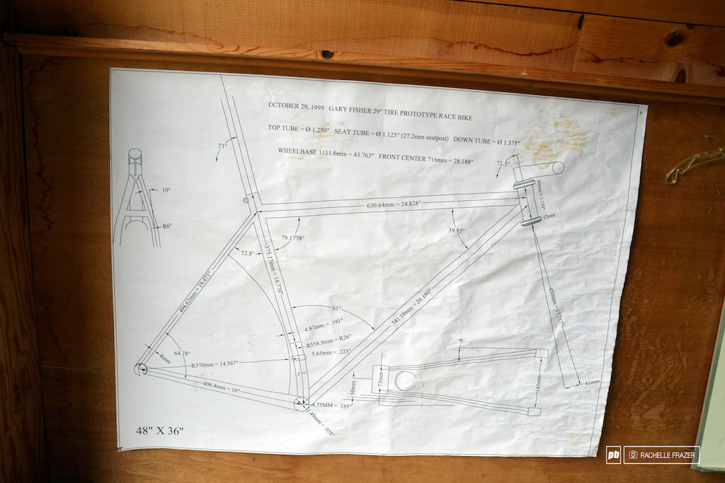 Original bike blueprints.