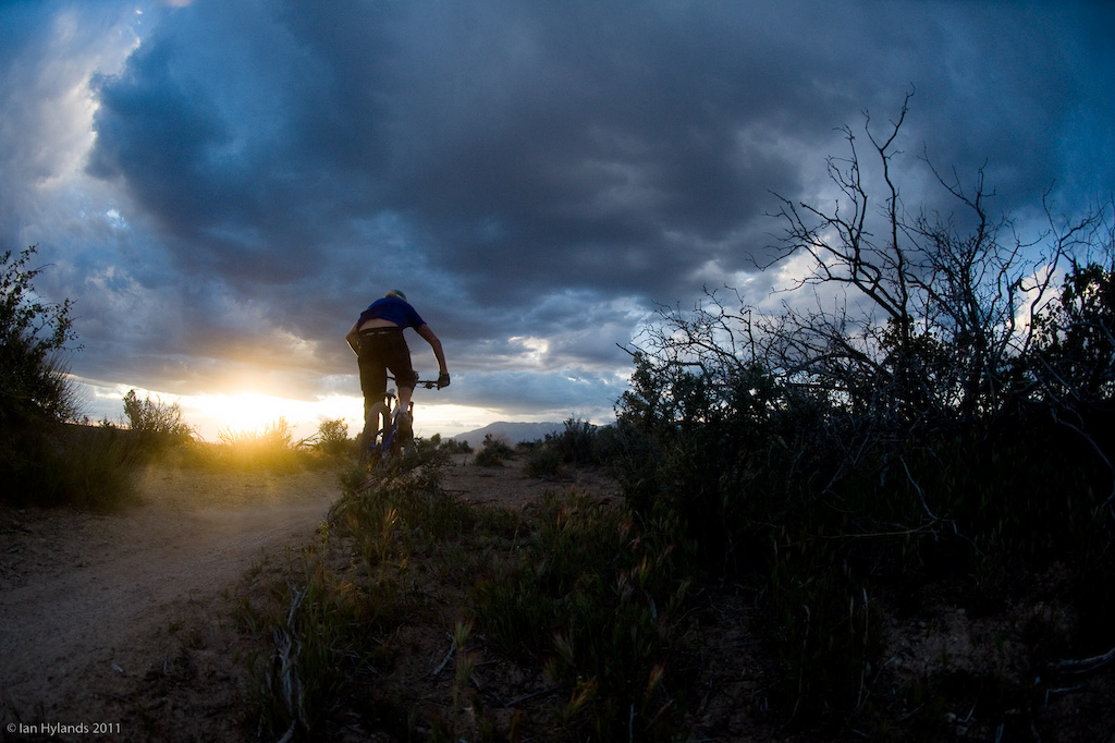 Unfortunately dramatic light is often created by storm clouds. Kelly McGarry pins it into the dwindling light before the oncoming storm envelopes us.