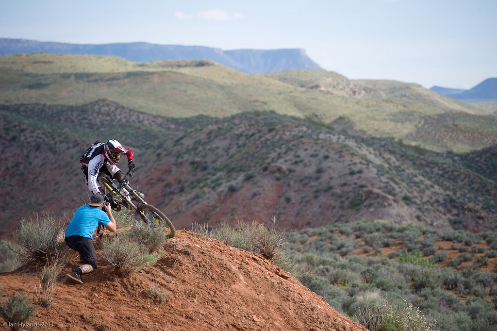 Kyle found a dirty spot in the desert and decided to clean it up a bit. Justin documented it up close and personal.