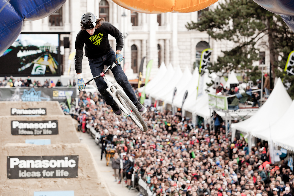jakub venkl drop 360 at the 2012 Vienna Air King FMB event.