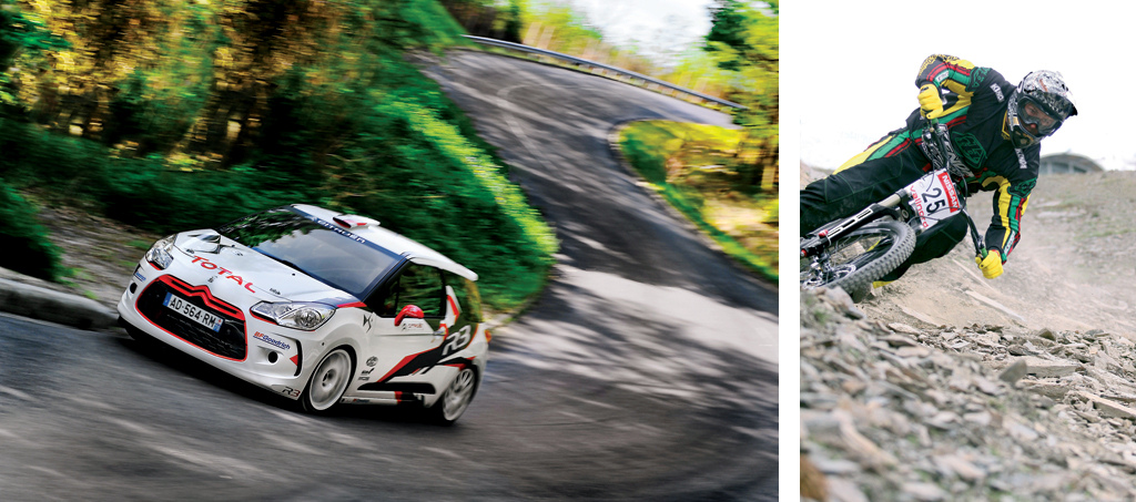 Bos-eqiupped Citroen DS3 and Mitch Delfs on a Bos-equipped Morewood.