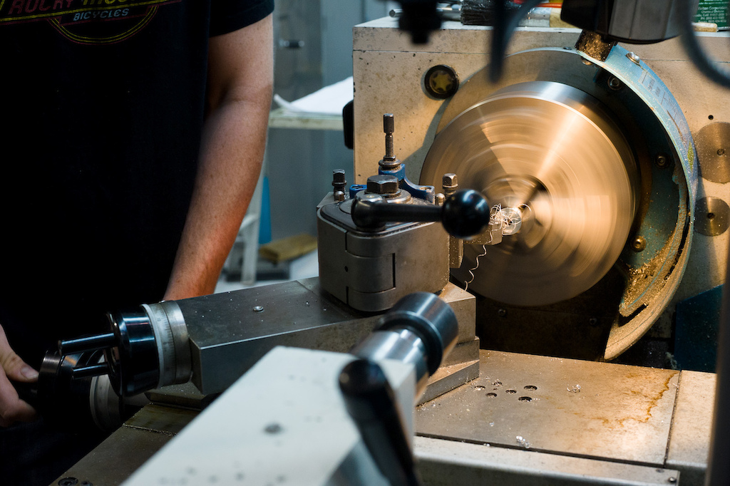 After that they re cut down to the final tolerance on the lathe.