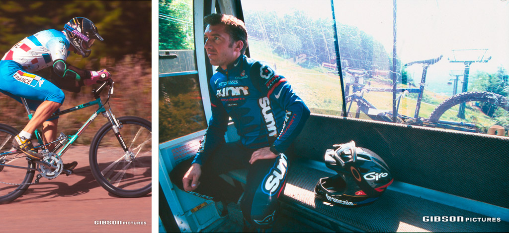 Francois Gachet of France wins the Senior Men s World Championship race in Vail Colorado in 1994 and Gachet on the gondola at Mont Saint Anne in 1997.