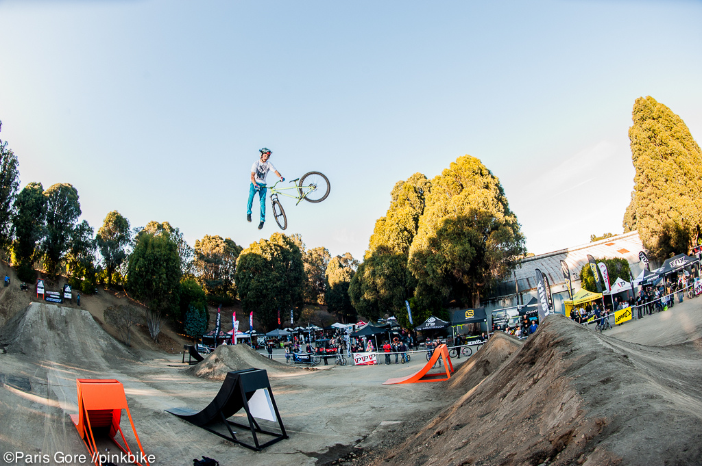 Up on the charts for best trick of the weekend Steven Bafus tail whip transfers the big sender continuing to transfer the rest of the course.