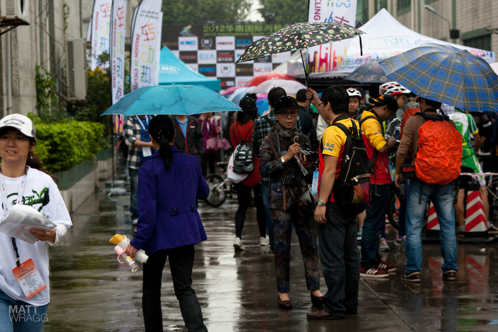 Grace is the editor of China s biggest bike mag - when you re that big a deal you get someone to follow you around with an umbrella while you shoot. I m jealous.