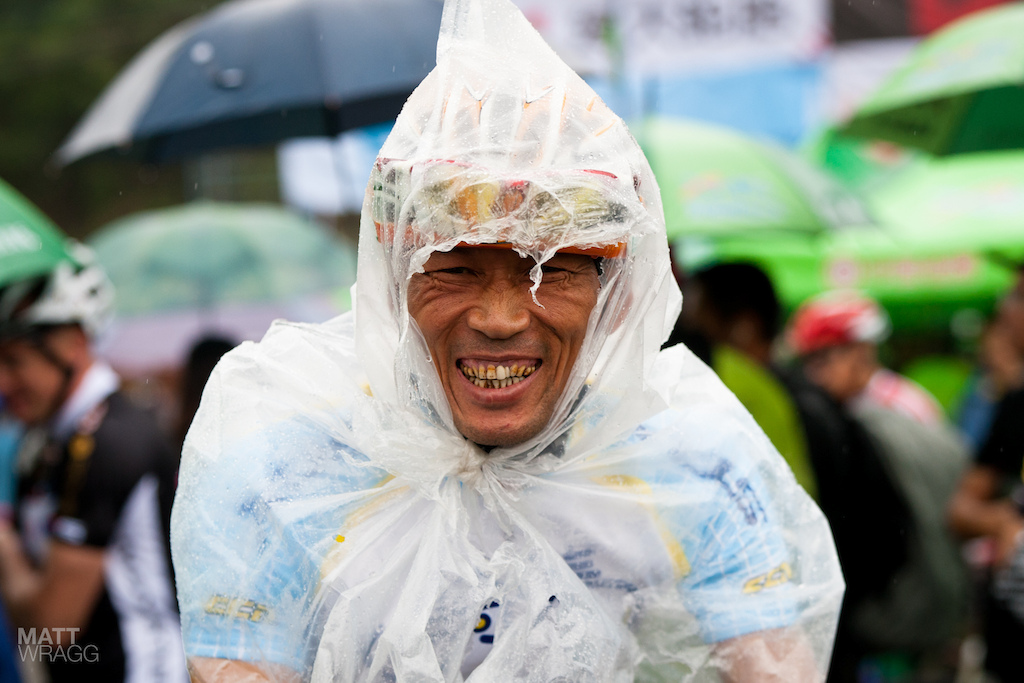 He may look daft but he was a lot drier and happier than I was...