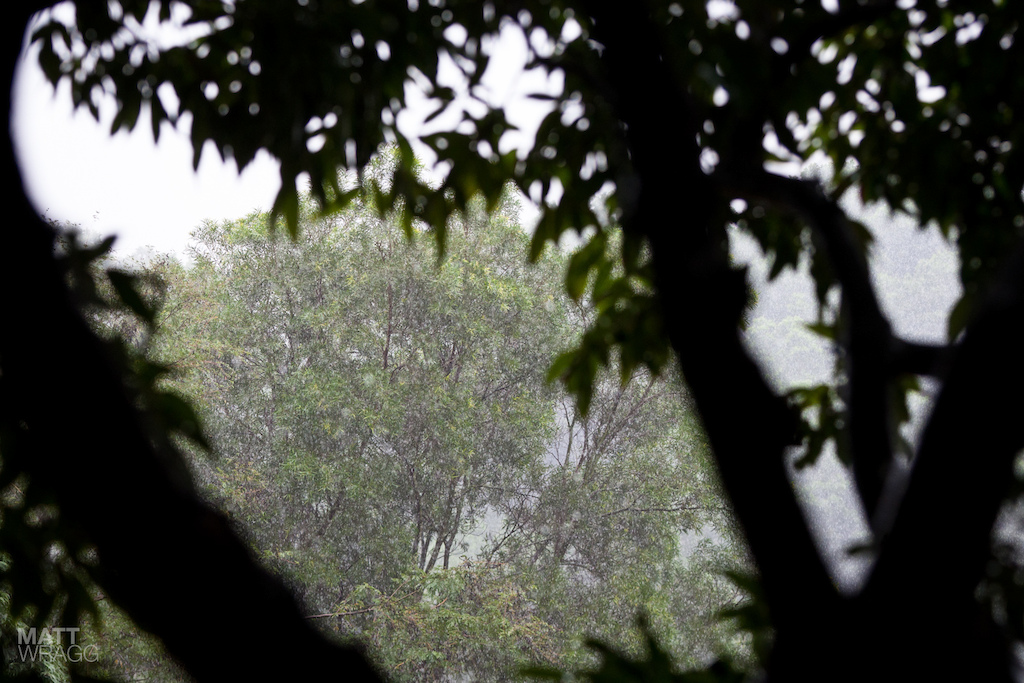 It rained a bit...