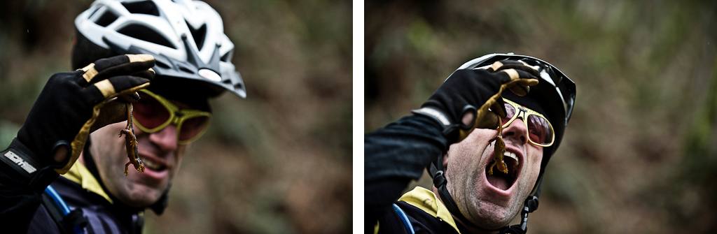 This is Sasha Lebaron who along with Tig Cross has been mountain biking on Hornby Island since the late 70 s.