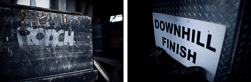 Remnants of races gone by stored in the Strachan Valley barn.