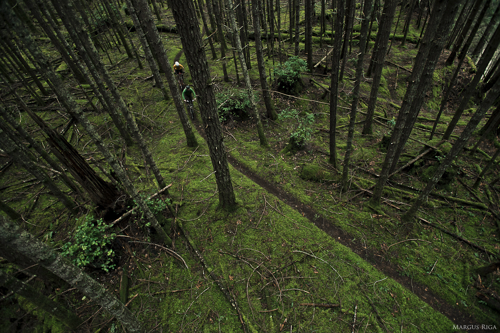 The Prophets of Hornby Island s Mountain Bike scene Sasha Lebaron and Tig Cross.