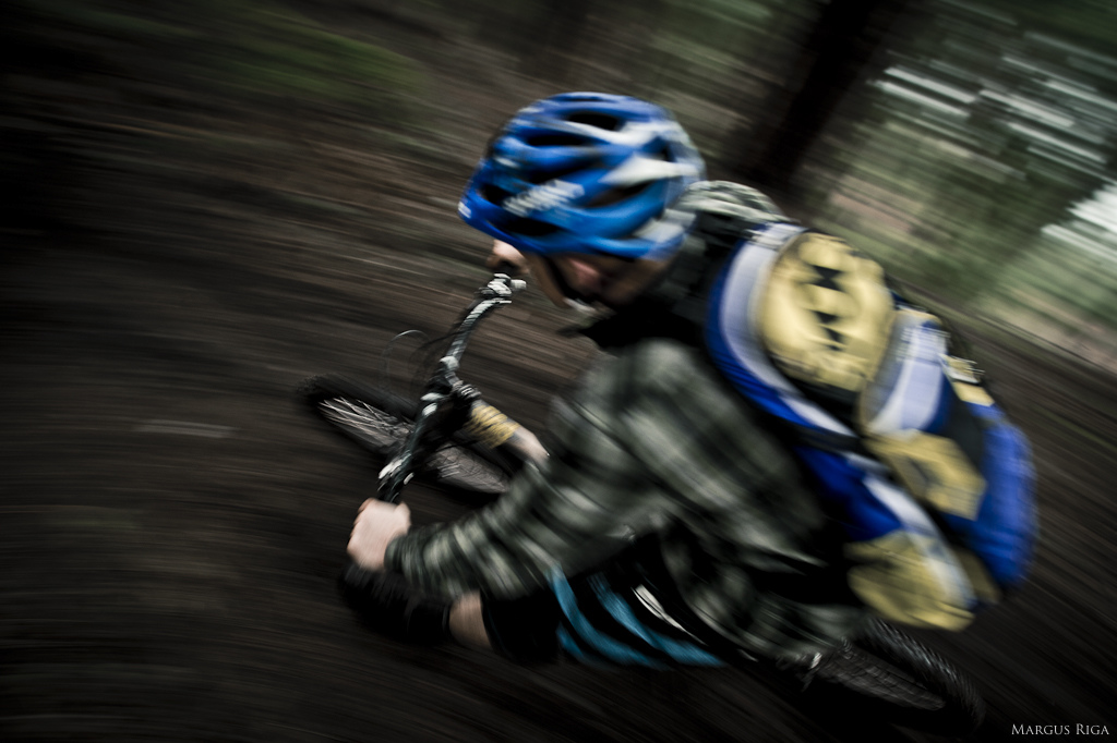 Speed blur on Test Tube trail Hornby Island