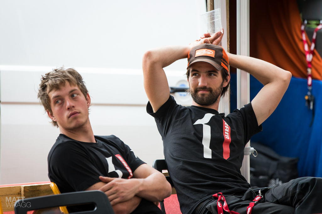 Georgy the race organiser is also the man behind the Ischgl enduro. After a hard day running around on Thursday making the last minute preparations we ran into him sitting back with a well-deserved beer.