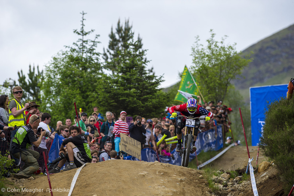 Work to be done was all I could glean from Gwin s performance here at the Fort. He managed to better his qualie time by four seconds but today was definitely not the dominating Gwin fans have come to know. Gwin s a savvy racer though and will no doubt spend the time between now and Val di Sole re-tooling.