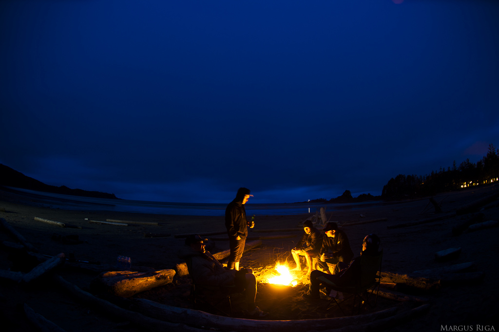 Wade Simmons Thomas Vanderham Geoff Gullevich and Brett Tippie...Team Rocky Mountain 2013. Cox Bay Tofino BC.