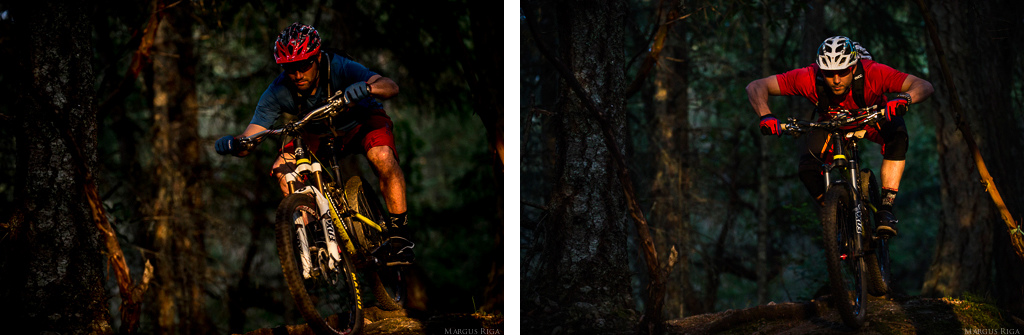Chasing down the last of the evening light. Vanderham and Hestler.