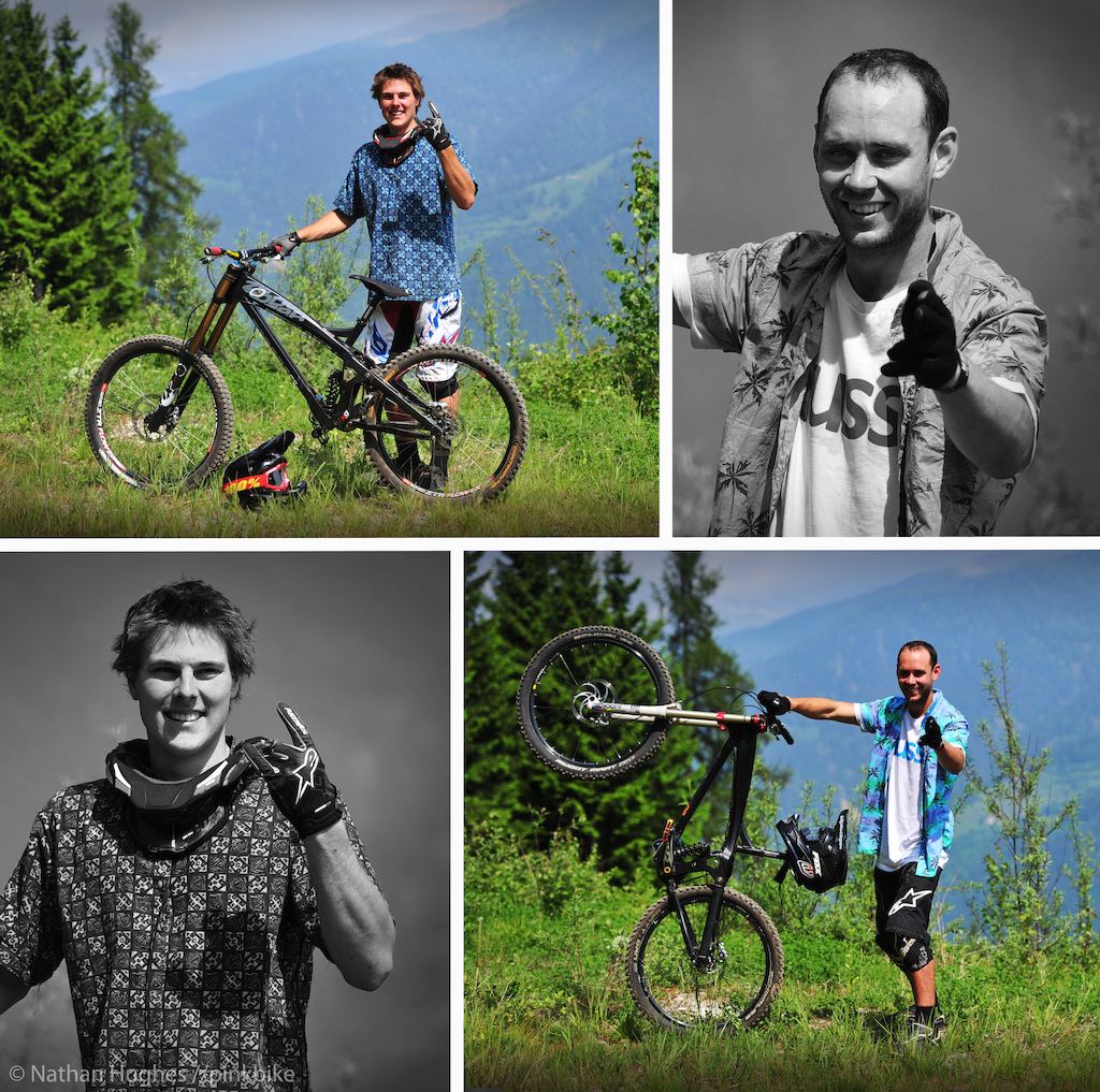Eddy and Reece were working as trail builders in Australia before hitting the road to make Innerleithen National in May. There s no mechanic for their self-bought Zerode G1s but Eddy assures us pull it out n go approach is the ever the best method. Eddy s came in 43rd last weekend and both the guys are going for top 50s tomorrow but agree that to get out alive is the real priority.