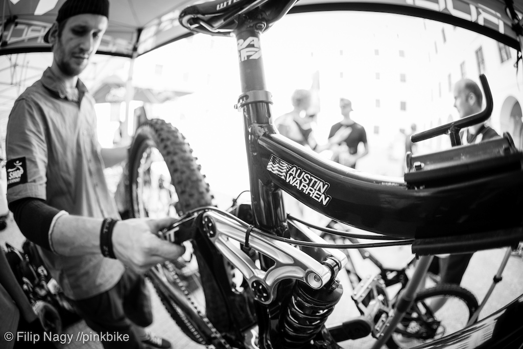 Austin Warren was just one of the many actually of almost every one who kept the guys from Suspension Clinic busy trueing wheels more than once during the morning.