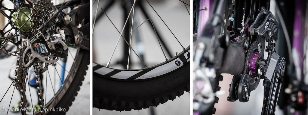 Snapped chains smashed chainrings kinked wheels missing spokes. The bikes saw it all during the practice runs.