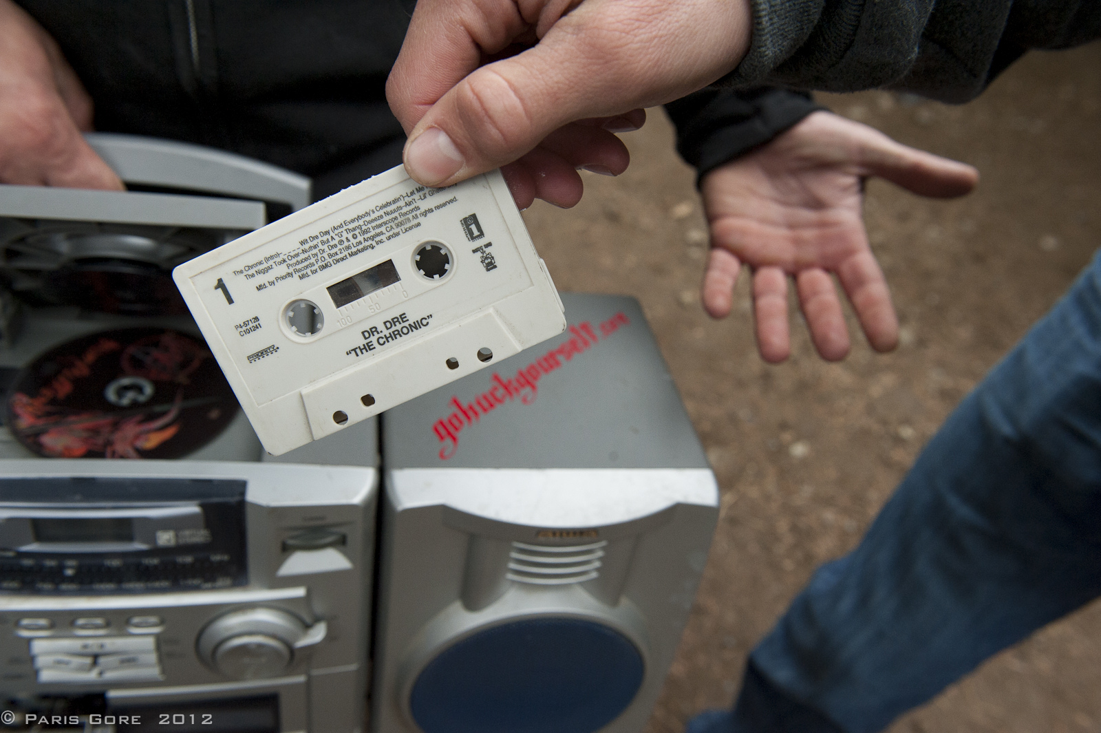 If you were wondering from yesterdays post, It's Slayer and Dr. Dre "The Chronic" in Brians Ghetto Blaster. © Paris Gore   www.parisgore.com